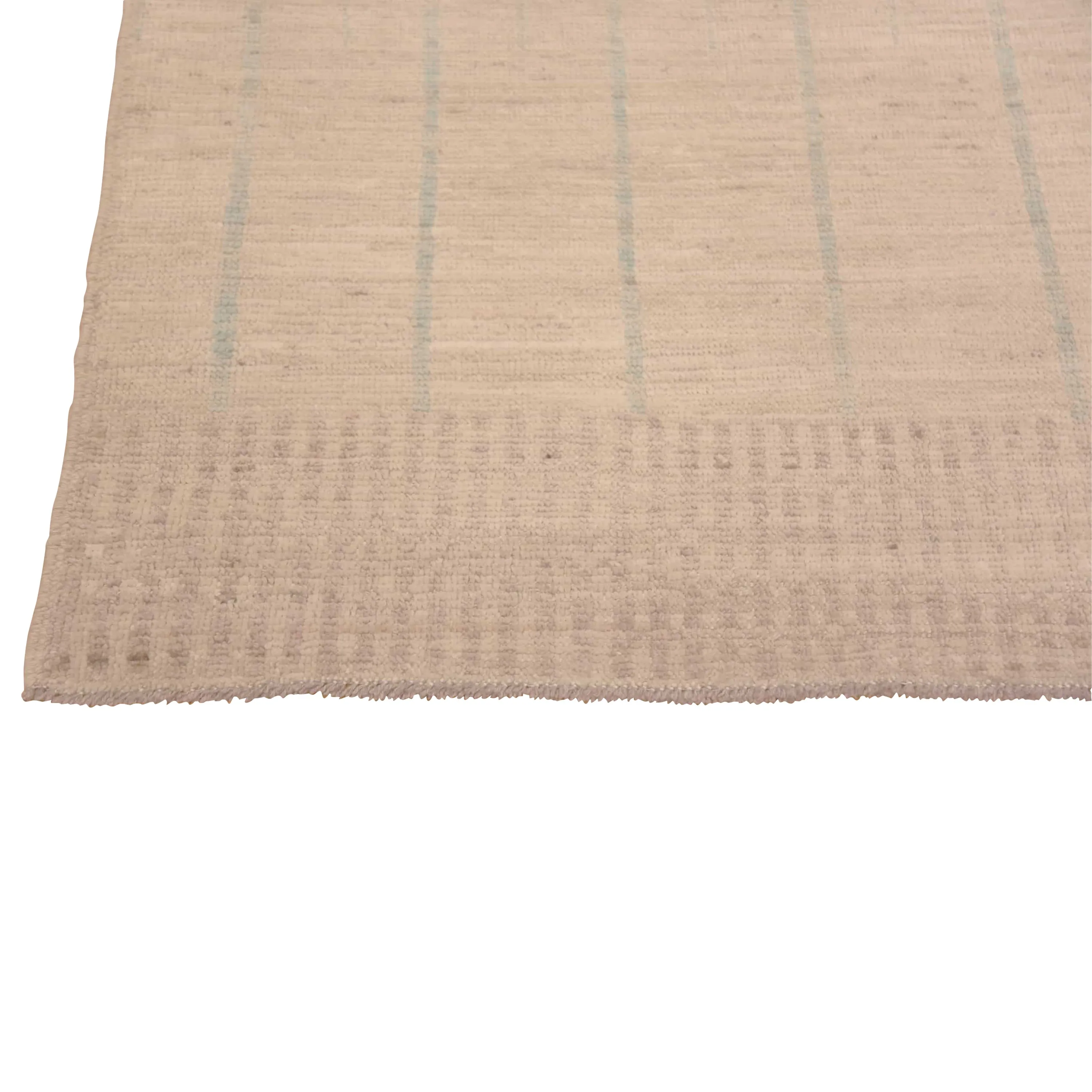 Beige Zameen Modern Wool Runner - 3' x 9'7"