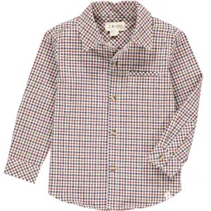 Beige/Navy/Red Check Atwood Woven Shirt