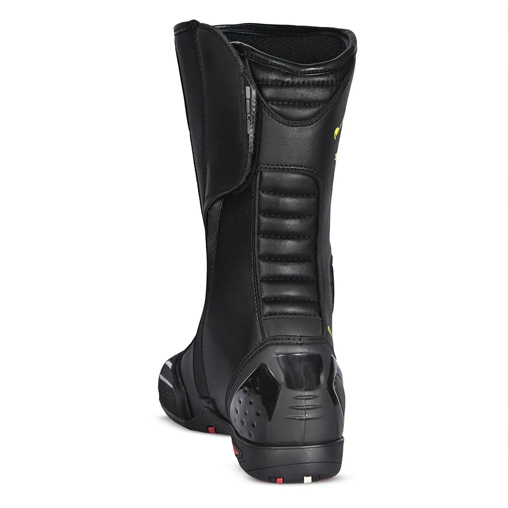 BELA Micro Strip Boots Racing Boots Black Yellow Flouro