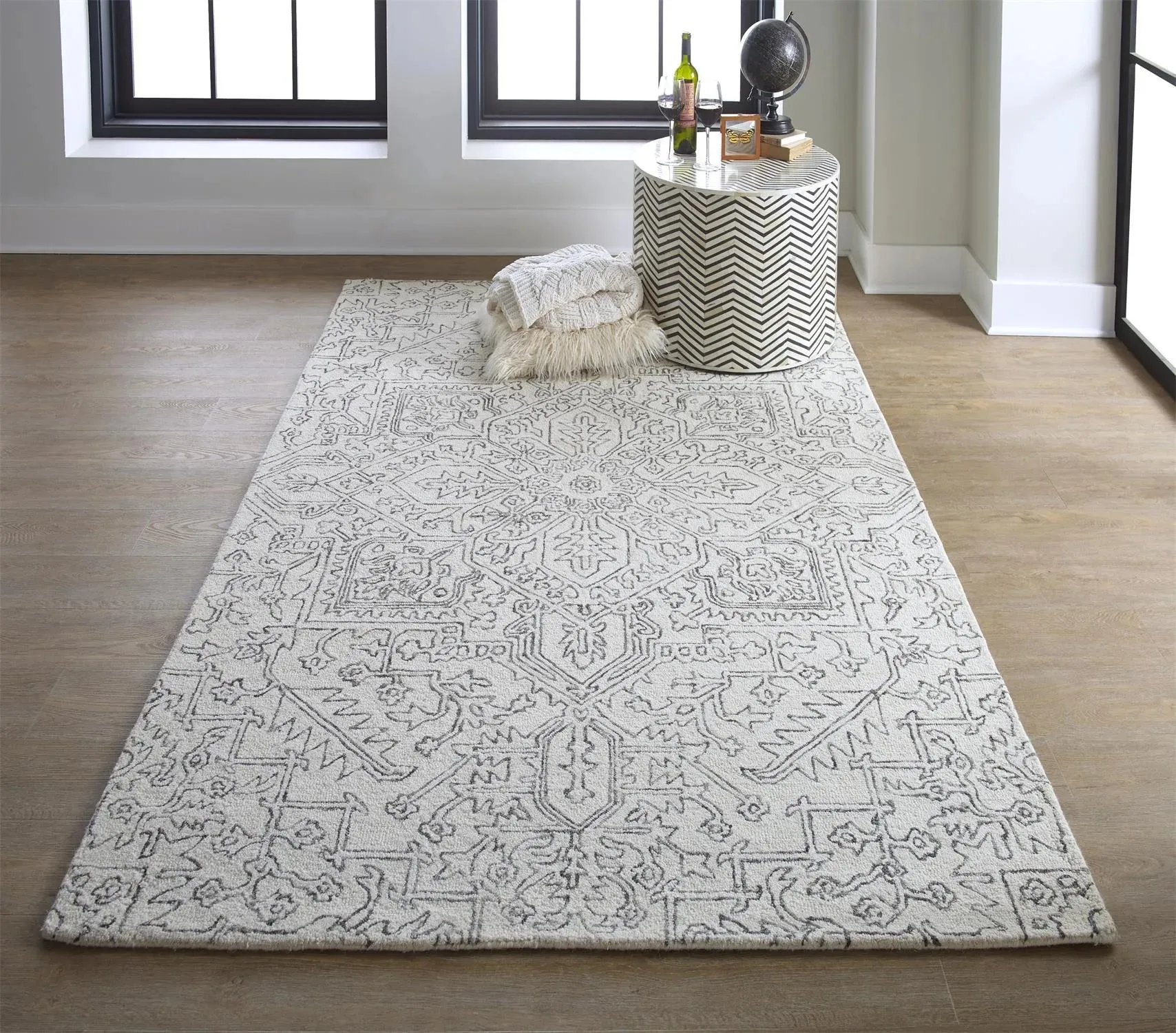 Belfort 8698778F White/Grey Rug