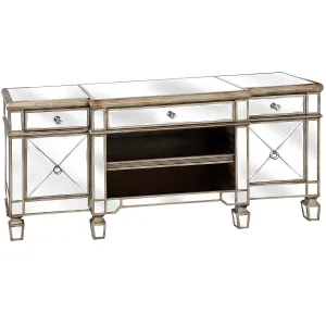 Belfry Modern 3 Drawers Mirrored TV Unit