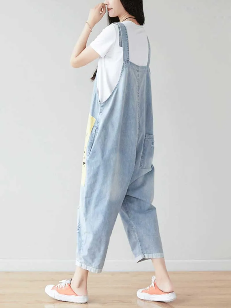 Believe in Your Flyness Adjustable Straps Denim Overall Dungarees