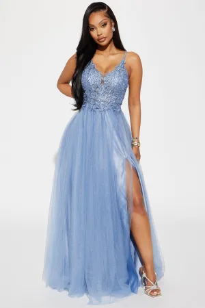 Belinda Tulle Gown - Blue