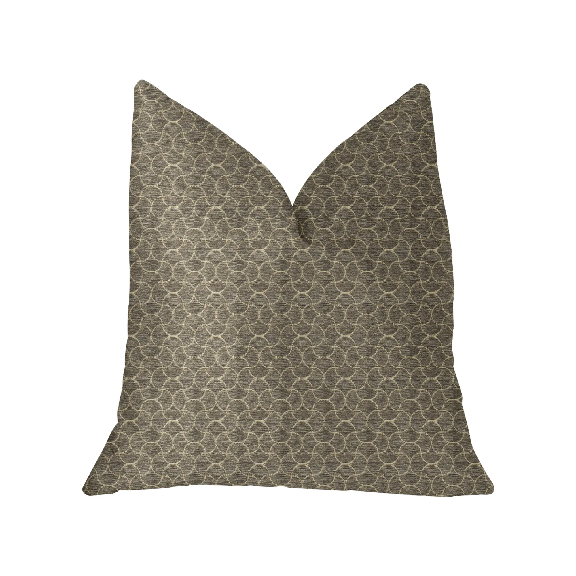 Belizzi Gray and Beige Luxury Throw Pillow