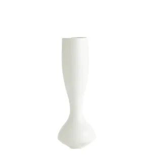 Bell Bottom Vase-Matte White-Lg