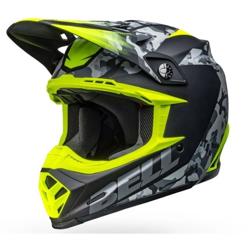 Bell Helmets-9 MIPS Helmets - Venom Matte Black Camo/Hi-Viz Yellow - Large - Open Box  - (Without Original Box)