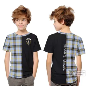 Bell of the Borders Tartan Kid T-Shirt with Family Crest and Half Of Me Style