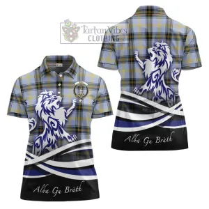 Bell of the Borders Tartan Women's Polo Shirt with Alba Gu Brath Regal Lion Emblem