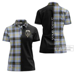 Bell of the Borders Tartan Women's Polo Shirt with Family Crest and Half Of Me Style