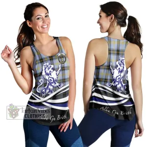 Bell of the Borders Tartan Women's Racerback Tanks with Alba Gu Brath Regal Lion Emblem