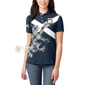 Bell Tartan Lion Rampant Women's Polo Shirt Proudly Display Your Heritage with Alba Gu Brath and Clan Name