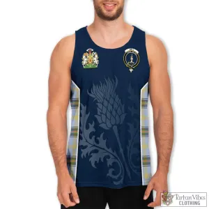 Bell Tartan Men's Tanks Top with Family Crest and Scottish Thistle Vibes Sport Style