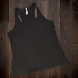 *BELLA CANVAS* ~DARK GREY~ RACER BACK TANK TOPS FOR WONEN (LIGHTWEIGHT)