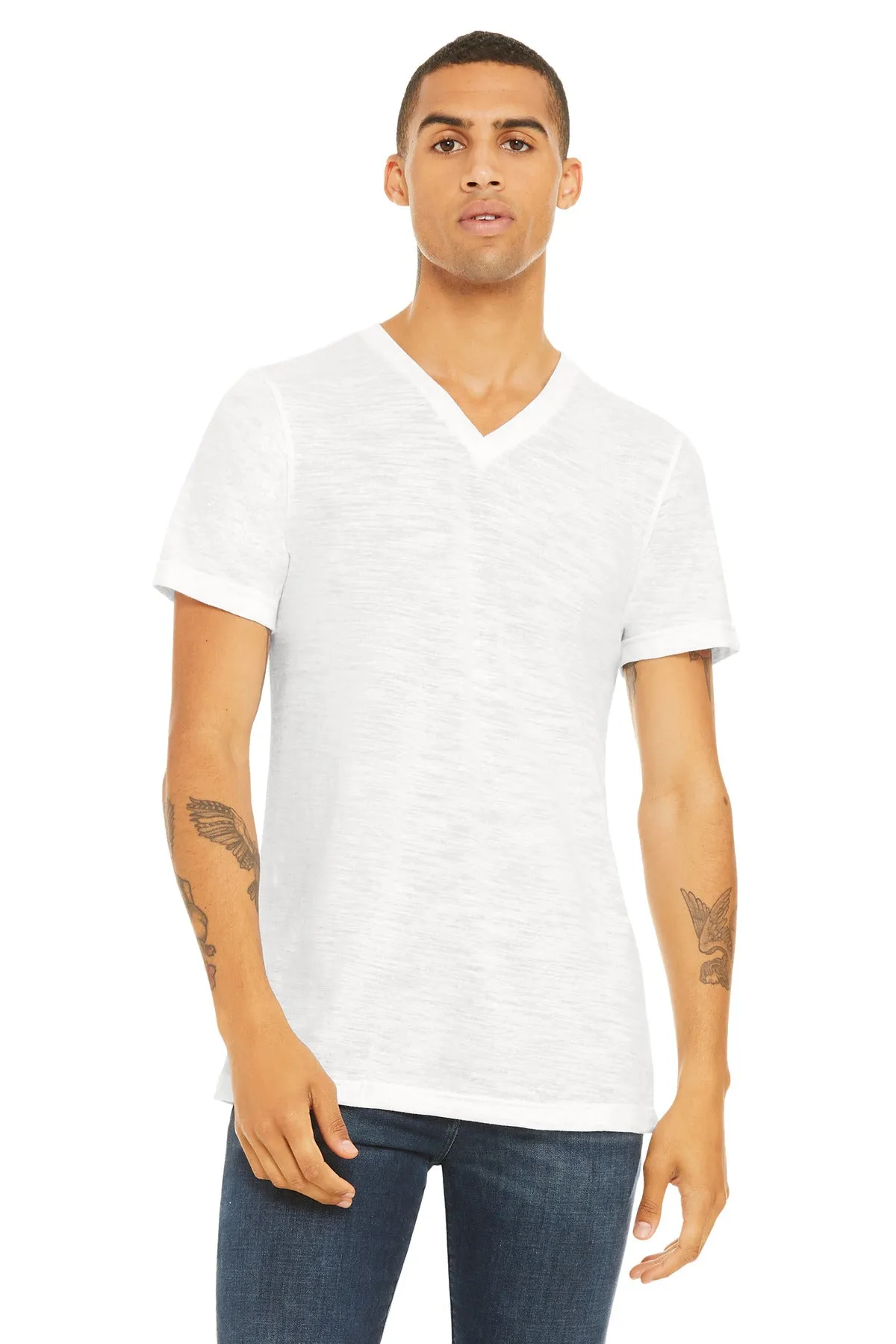 BELLA   CANVAS Unisex Textured Jersey V-Neck Tee