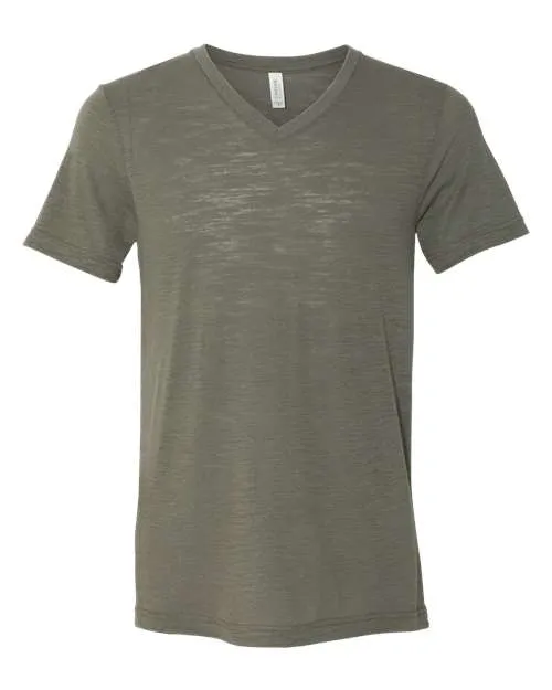 BELLA   CANVAS Unisex Textured Jersey V-Neck Tee