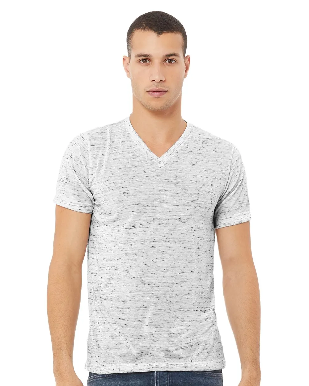 BELLA   CANVAS Unisex Textured Jersey V-Neck Tee