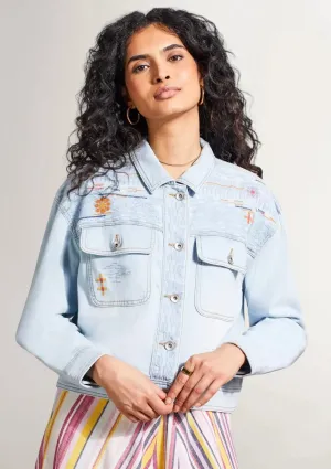 Bella Embroidered Classic Denim Jacket