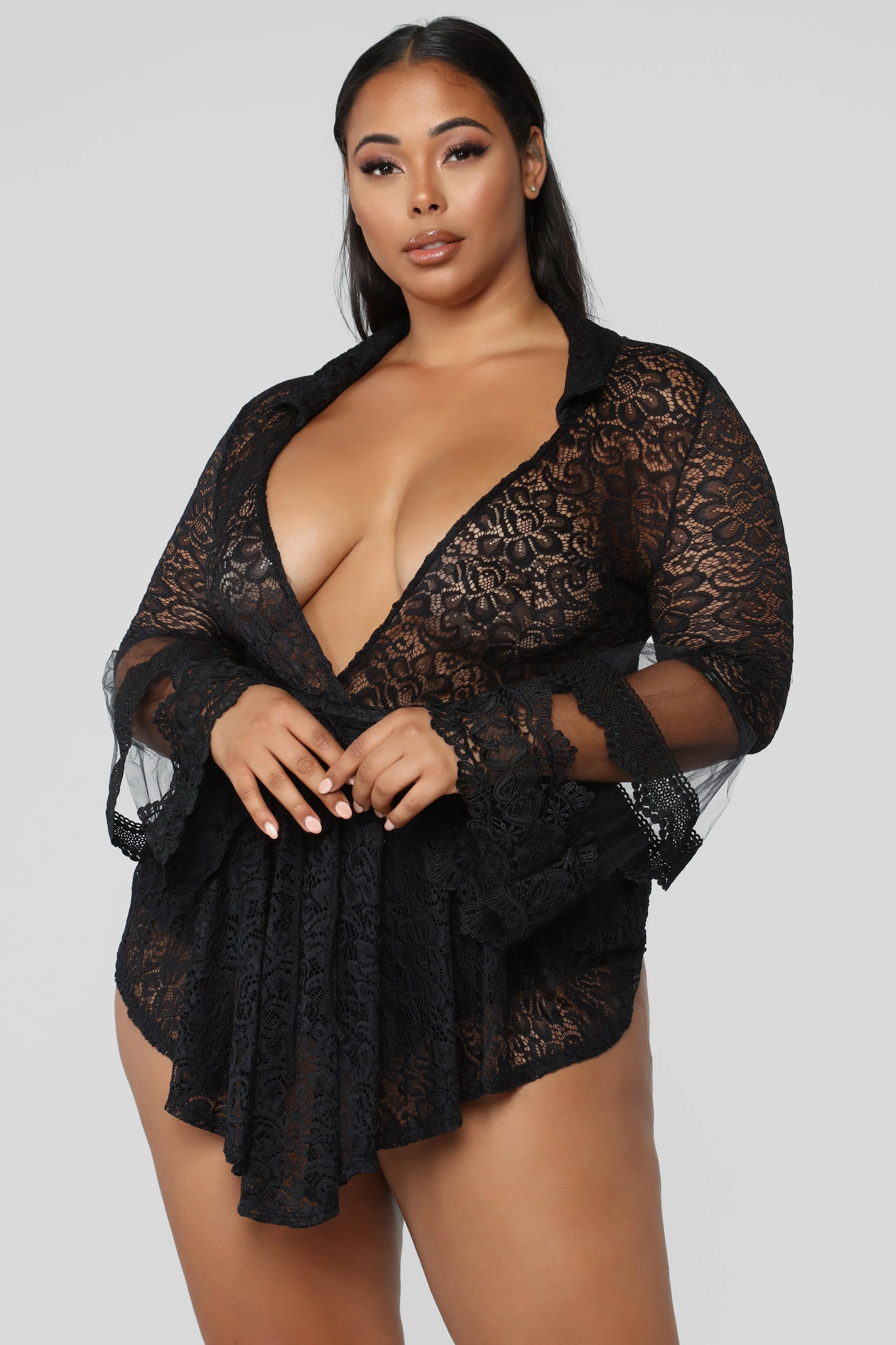 Bella Notte Lace Romper - Black