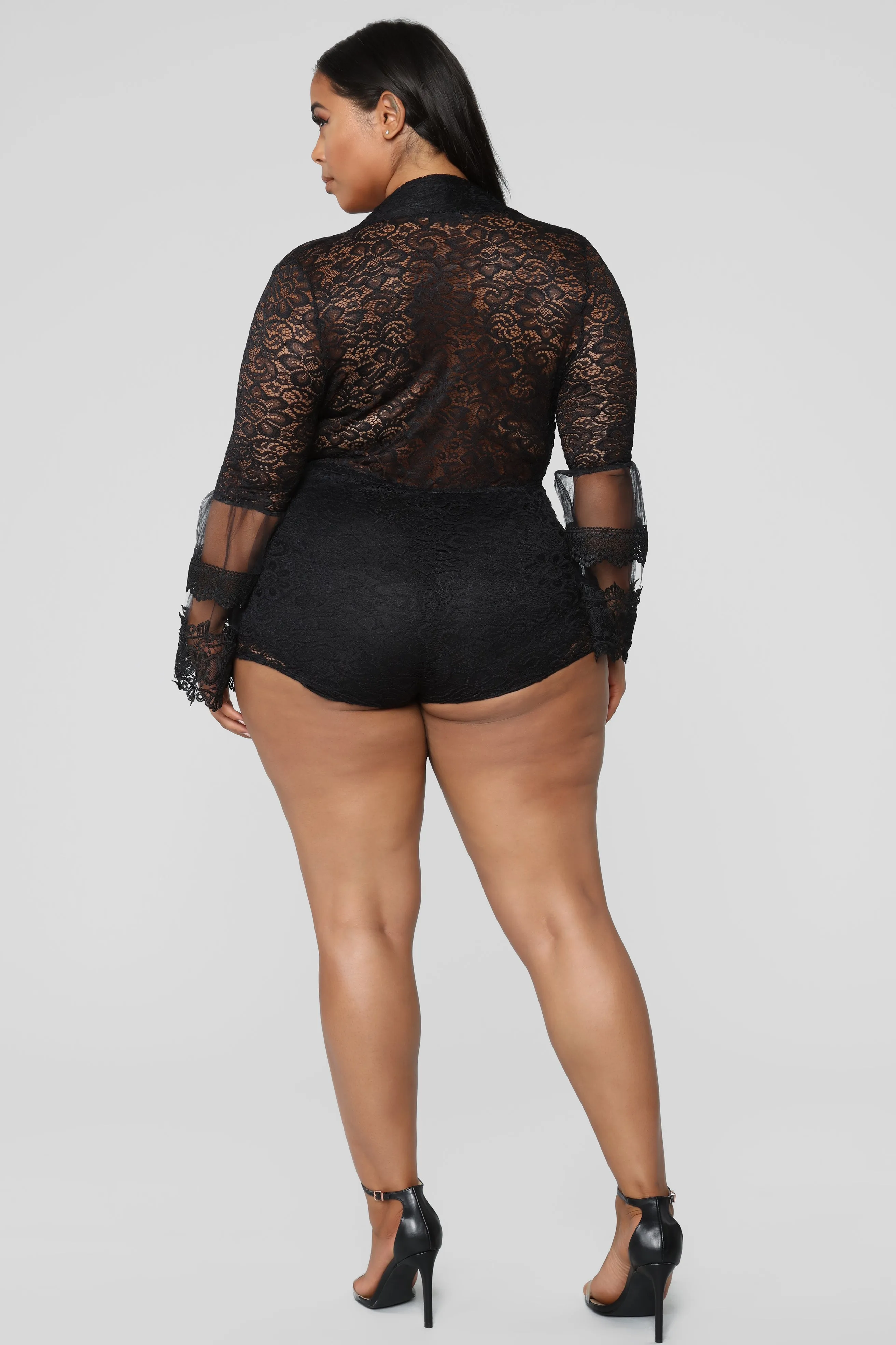 Bella Notte Lace Romper - Black