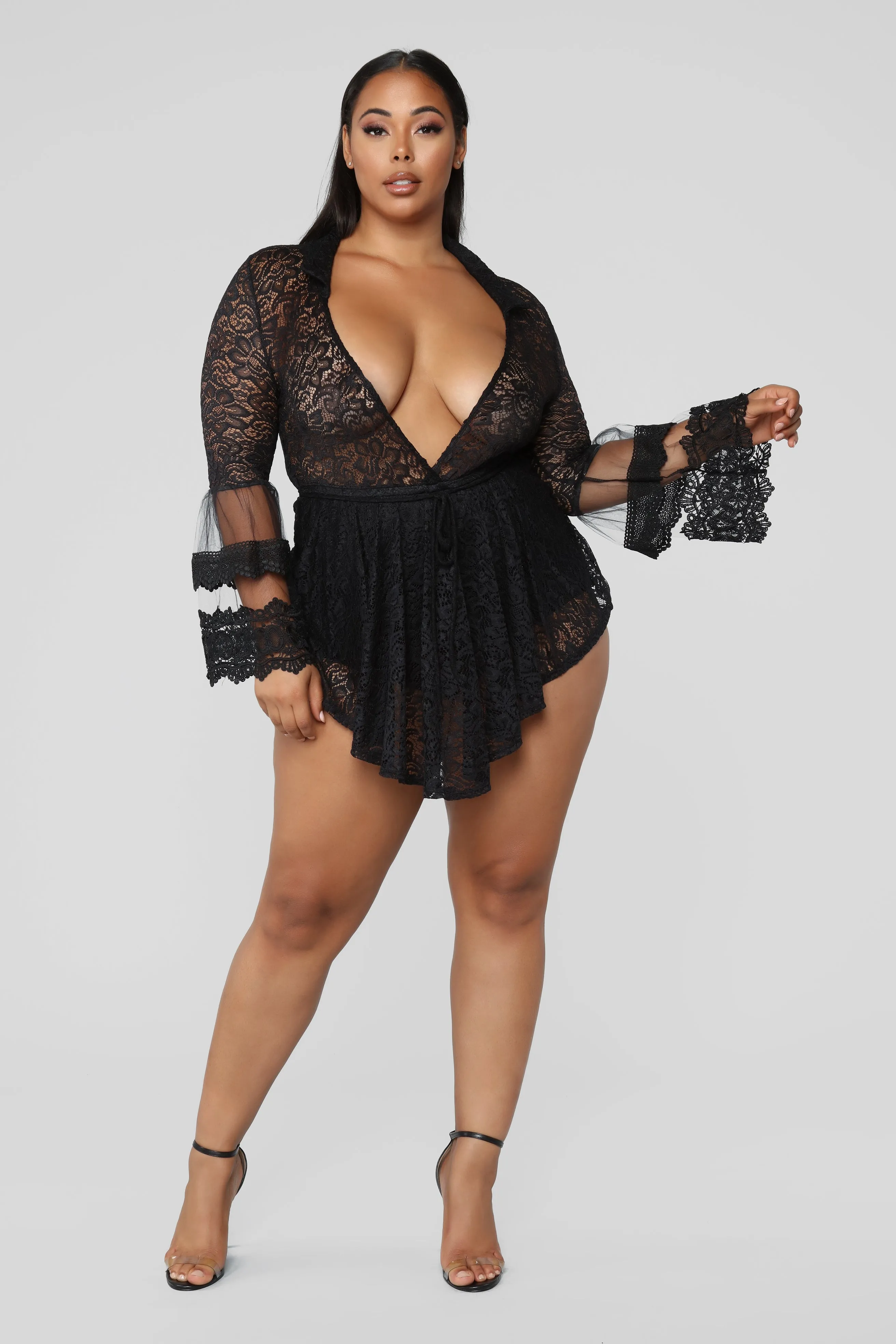 Bella Notte Lace Romper - Black