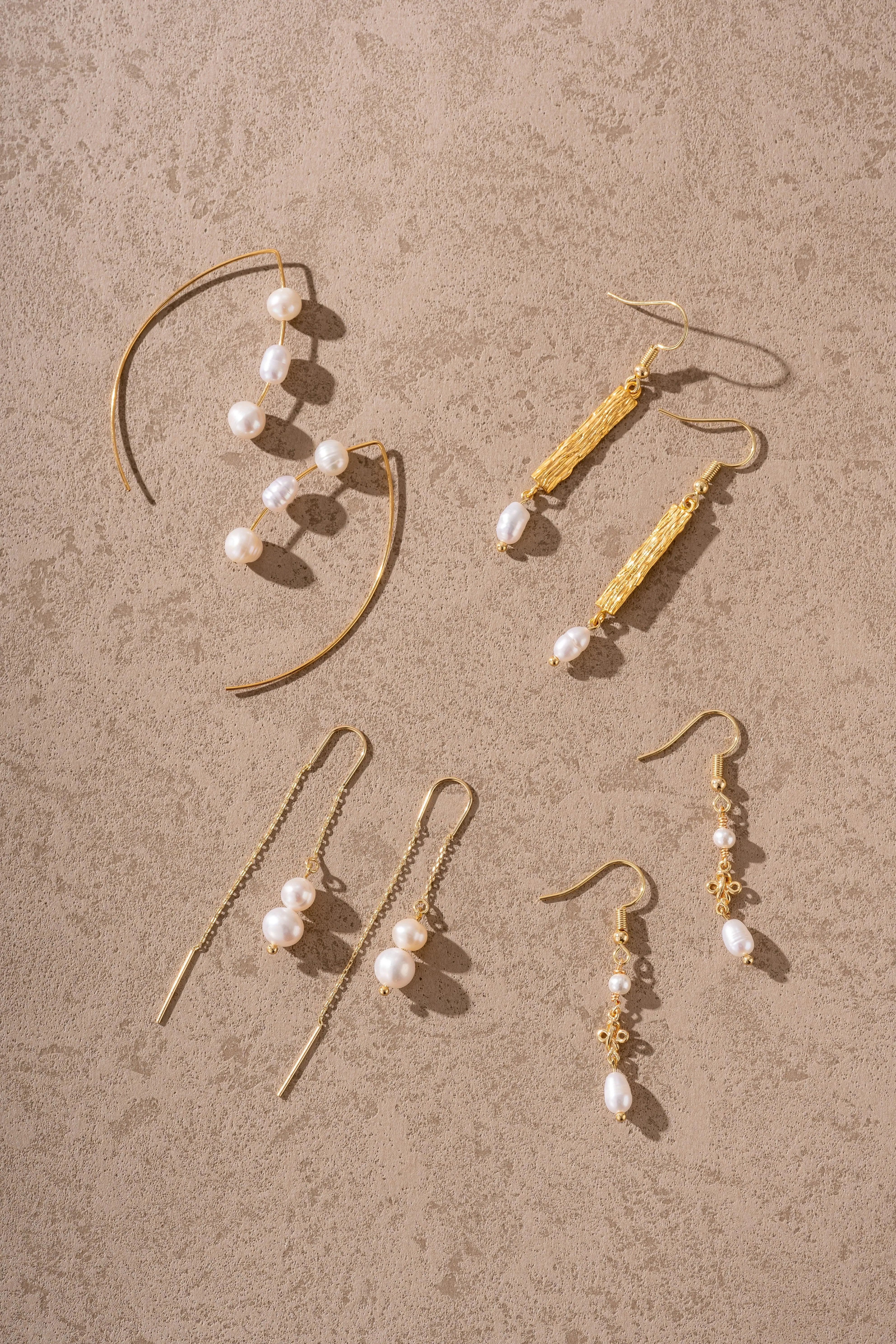 Bella Pearl Threader Earrings