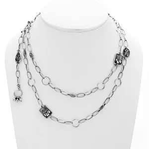 Belle Nouveau Sterling Silver Charm Lariat