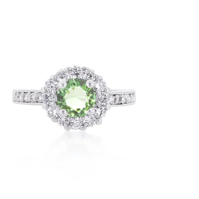 Belle Peridot Green Halo Cocktail Ring | 2.2ct