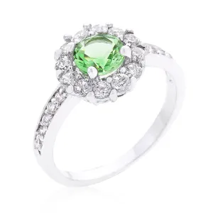 Belle Peridot Green Halo Cocktail Ring | 2.2ct