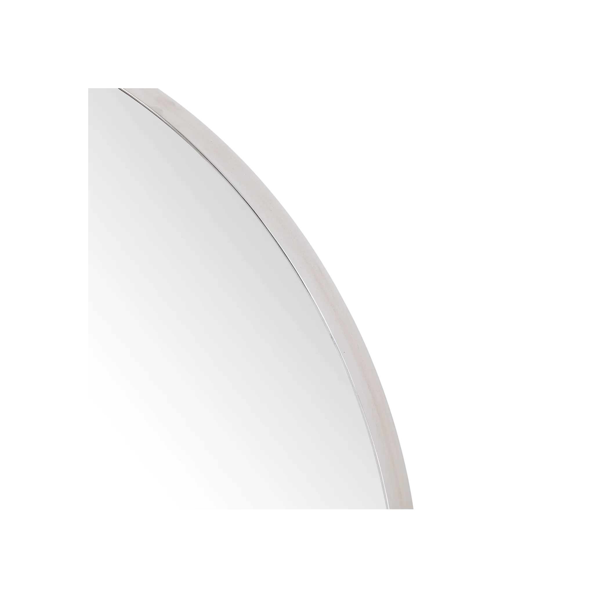 Bellvue Round Mirror (Shiny Steel - Large)