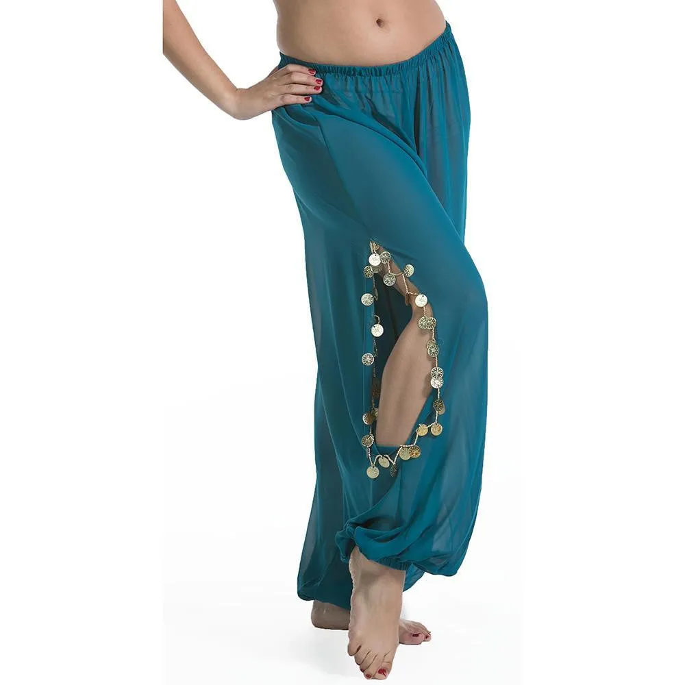 Bellydancer Chiffon Harem Pants with Side Slits | MAIDEN DANCE