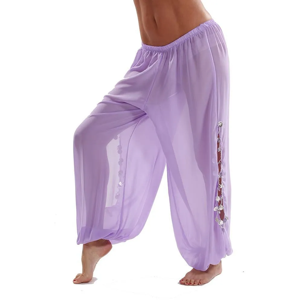 Bellydancer Chiffon Harem Pants with Side Slits | MAIDEN DANCE