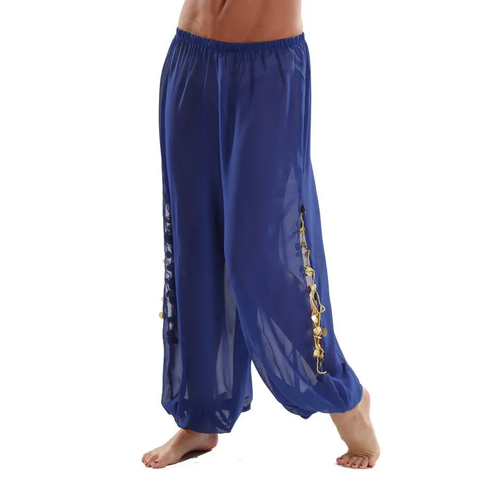 Bellydancer Chiffon Harem Pants with Side Slits | MAIDEN DANCE