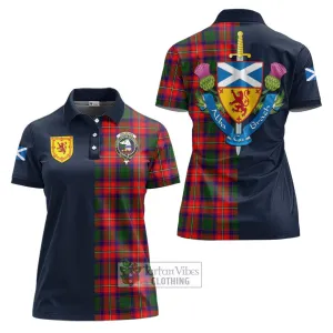 Belsches Tartan Women's Polo Shirt Alba with Scottish Lion Royal Arm Half Style