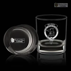 Belshes (Belsches) Family Crest Engraved Whiskey Glass