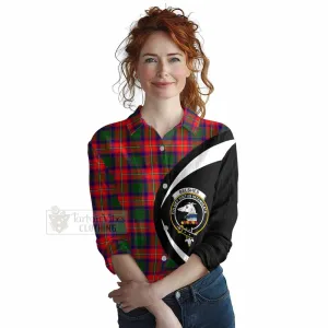 Belshes (Belsches) Tartan Women's Casual Shirt with Family Crest Circle Style