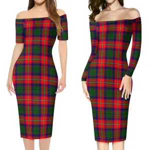 Belshes Tartan Off Shoulder Lady Dress