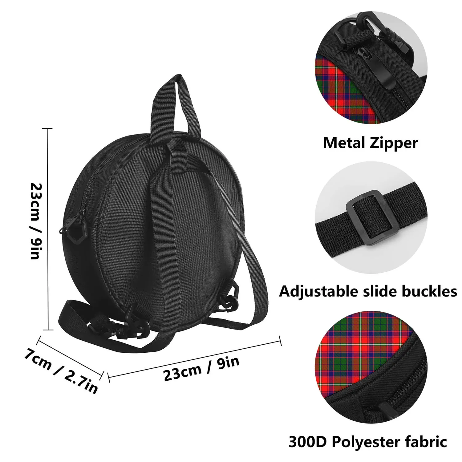 Belshes Tartan Round Satchel Bags