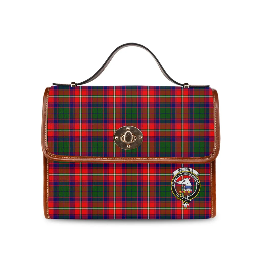 Belshes Tartan Waterproof Canvas Bag with Family Crest