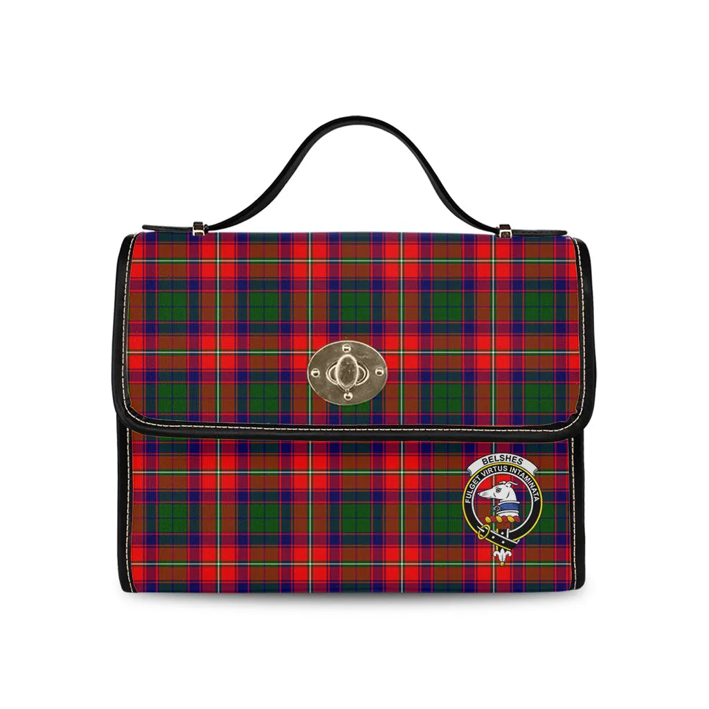 Belshes Tartan Waterproof Canvas Bag with Family Crest