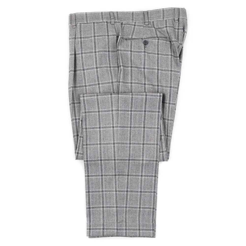 Belvest Gray Check Super 160s Wool Suit