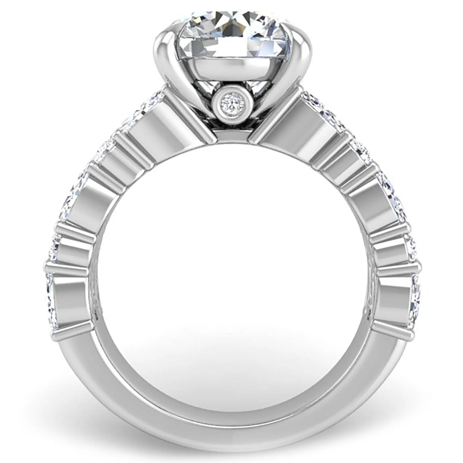 Ben Garelick Halley Three Row Marquise & Round Cut Diamond Engagement Ring