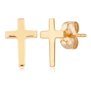 Ben Garelick High Polished Gold Cross Earrings