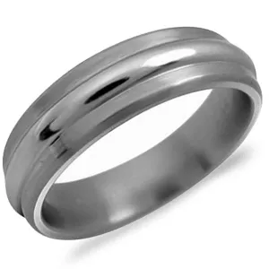 Ben Garelick Titanium 6MM Raised Polished Center Wedding Band