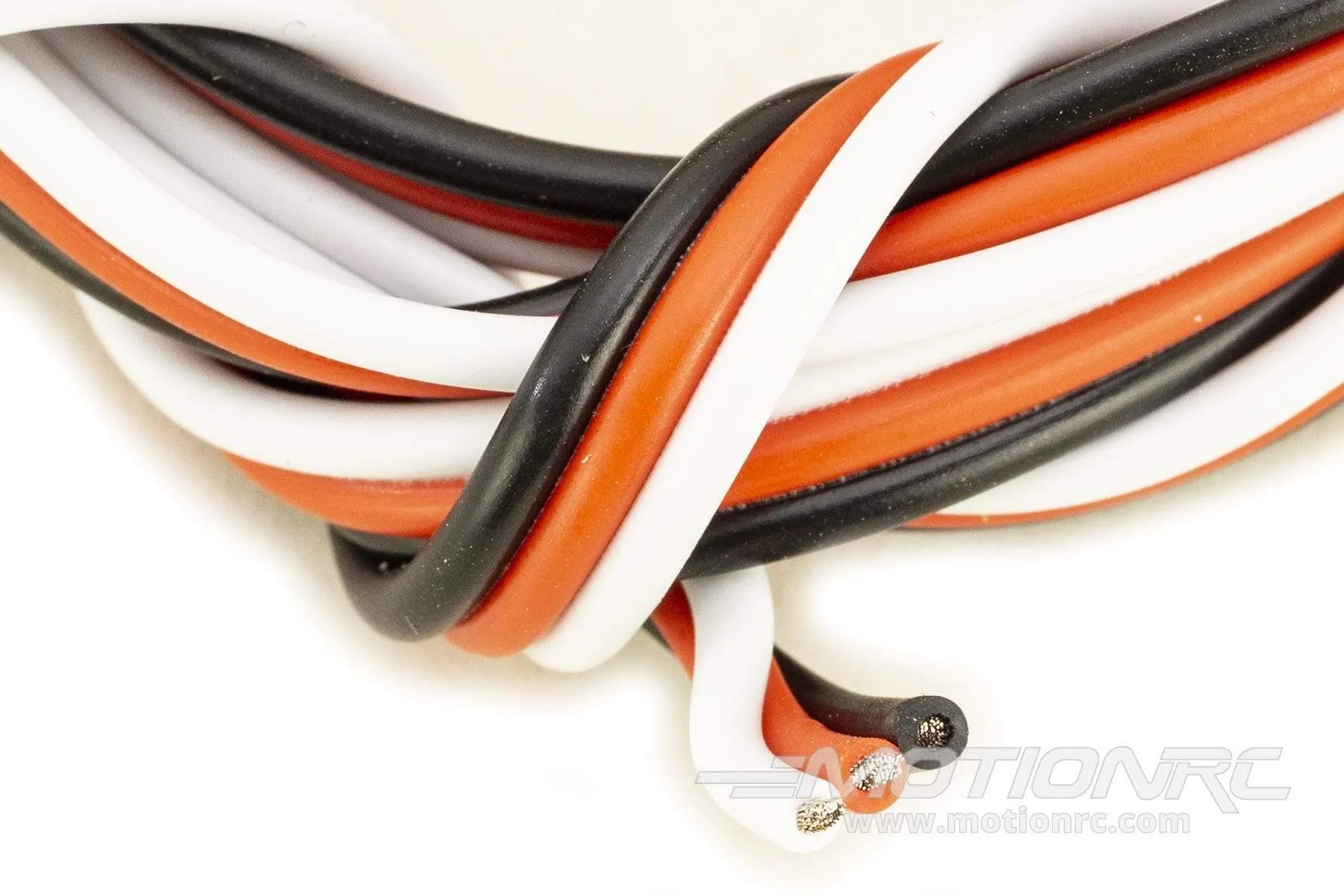 BenchCraft 20 Gauge Flat Servo Wire - White/Red/Black (1 Meter)