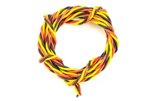 BenchCraft 26 Gauge Twisted Servo Wire - Yellow/Red/Black (1 Meter)