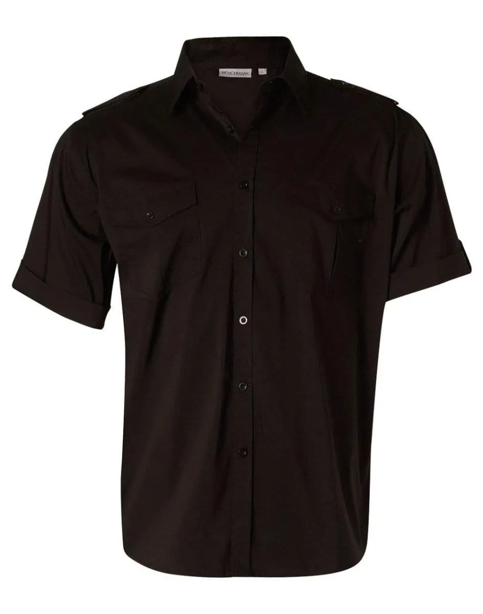 BENCHMARK Men's Short Sleeve Military Shirt M7911