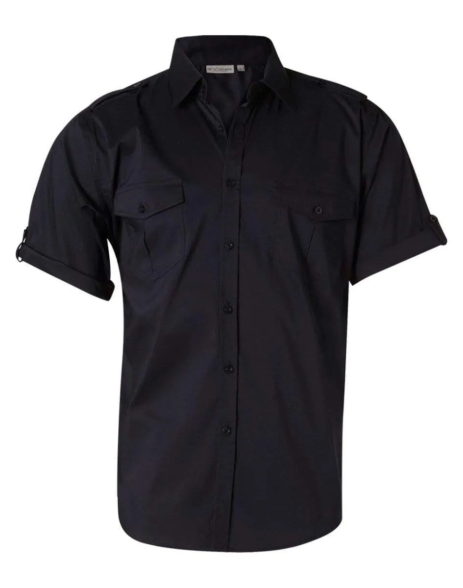 BENCHMARK Men's Short Sleeve Military Shirt M7911