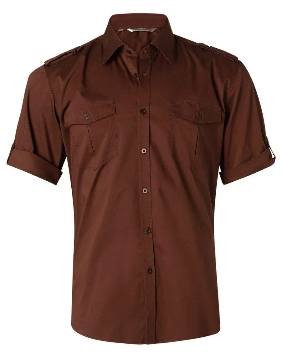 BENCHMARK Men's Short Sleeve Military Shirt M7911