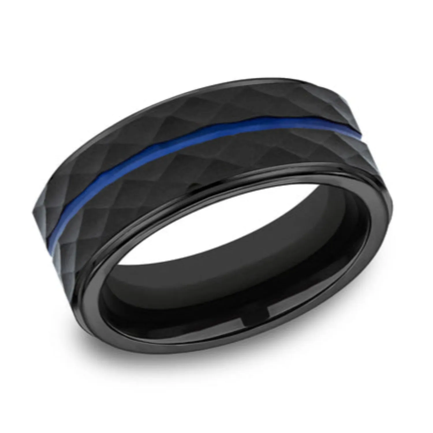 Benchmark "The McClane" 8MM Black Cobalt Wedding Band