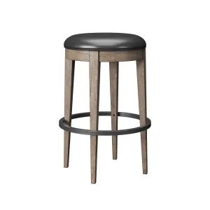 Benton - Backless Bar Stool - Brown / Dark